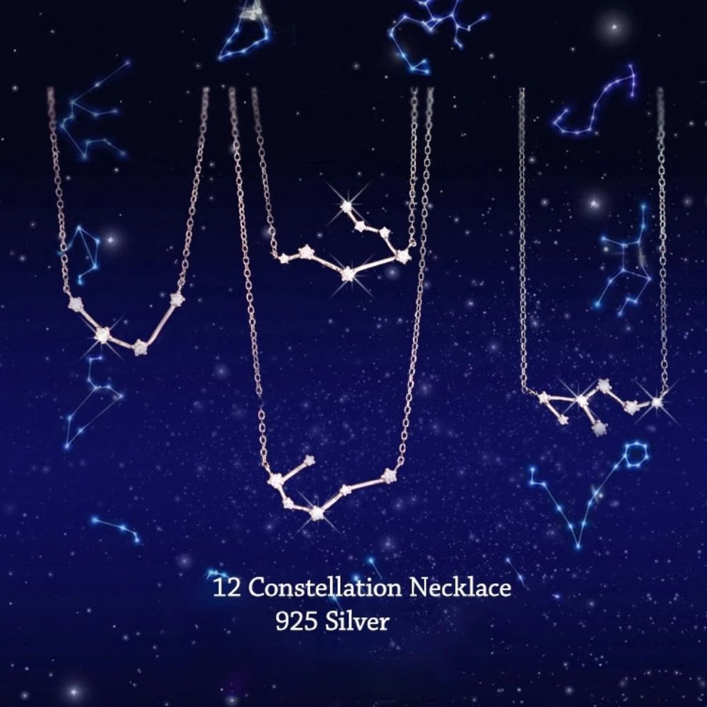 Sterling Silver Diamond Zodiac Necklace--Capricorn - Picture 3 of 3